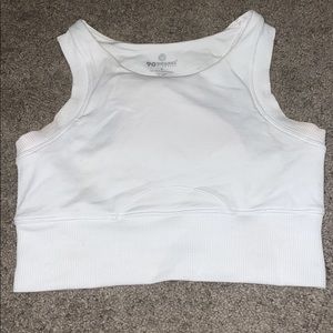 90 degree plain white sports bra size small